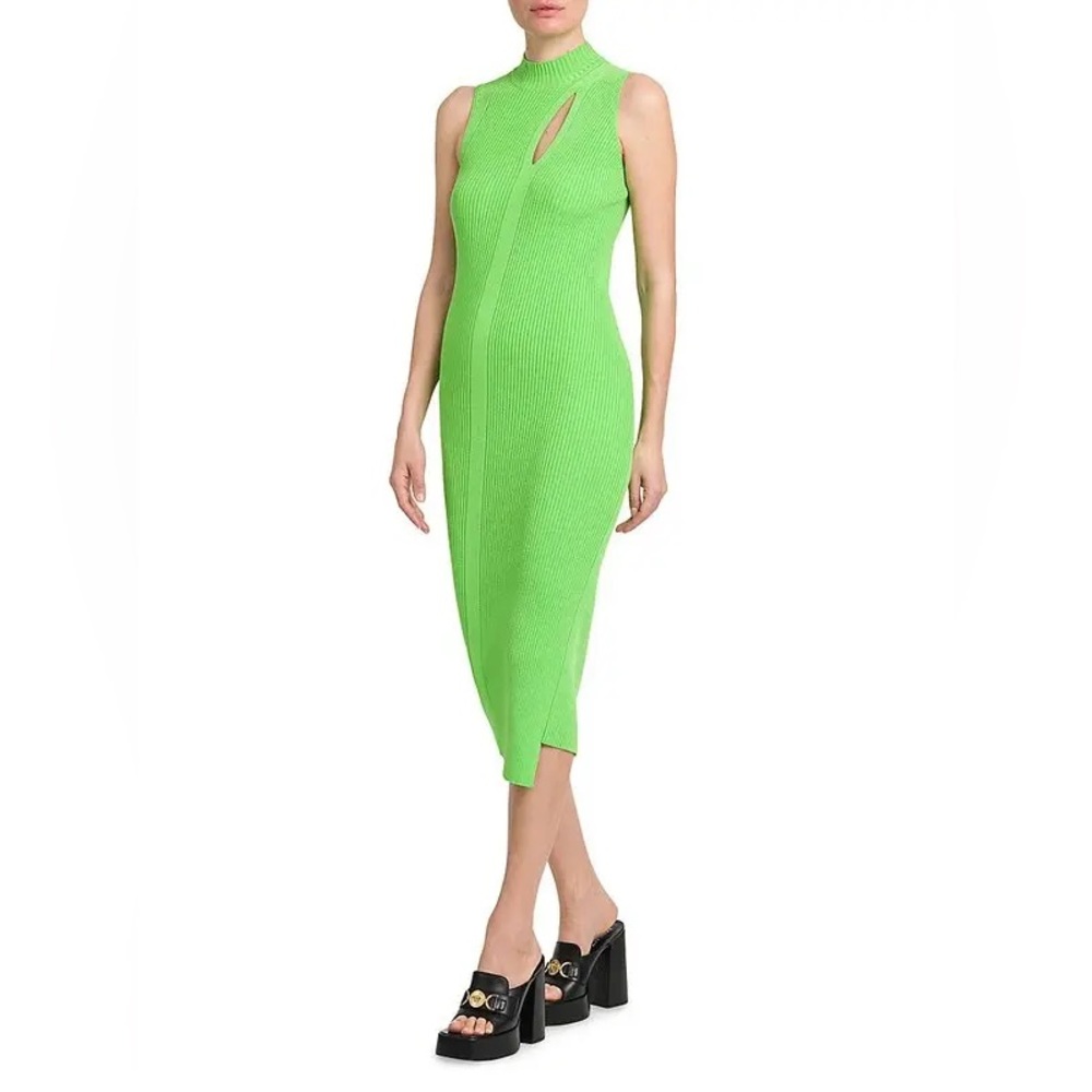 Versace Cut-Out Detailed Sleeveless Knitted Midi Dress